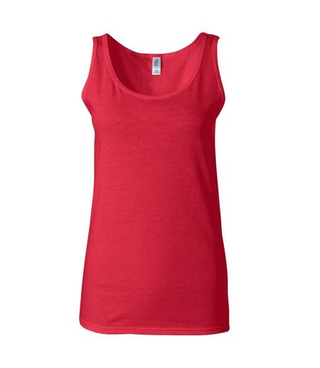 Gildan Ladies Soft Style Tank Top Vest (Cherry Red)