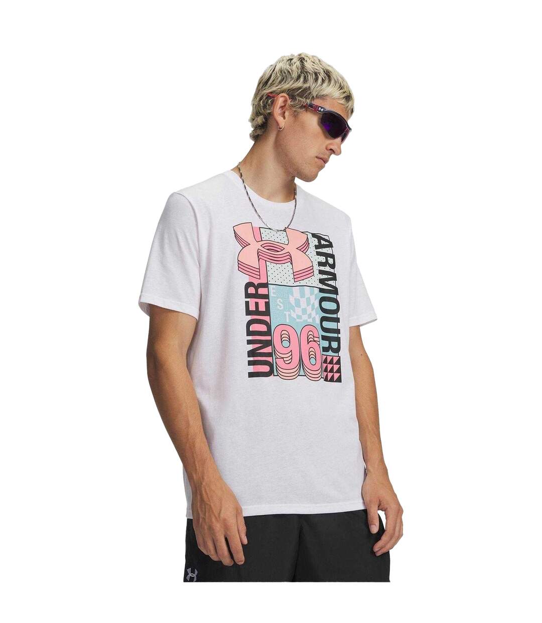 T-shirt Motif/style Logo Homme Blanc Under Armour-1