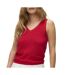 T-Shirt rouge femme vero moda pointelle-1