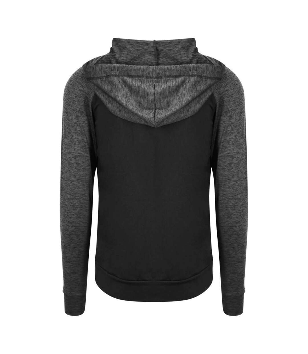 Veste À Capuche Motif/style Contrasté Homme Noir Anthracite Chiné Just Cool-2