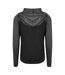 Veste À Capuche Motif/style Contrasté Homme Noir Anthracite Chiné Just Cool-2