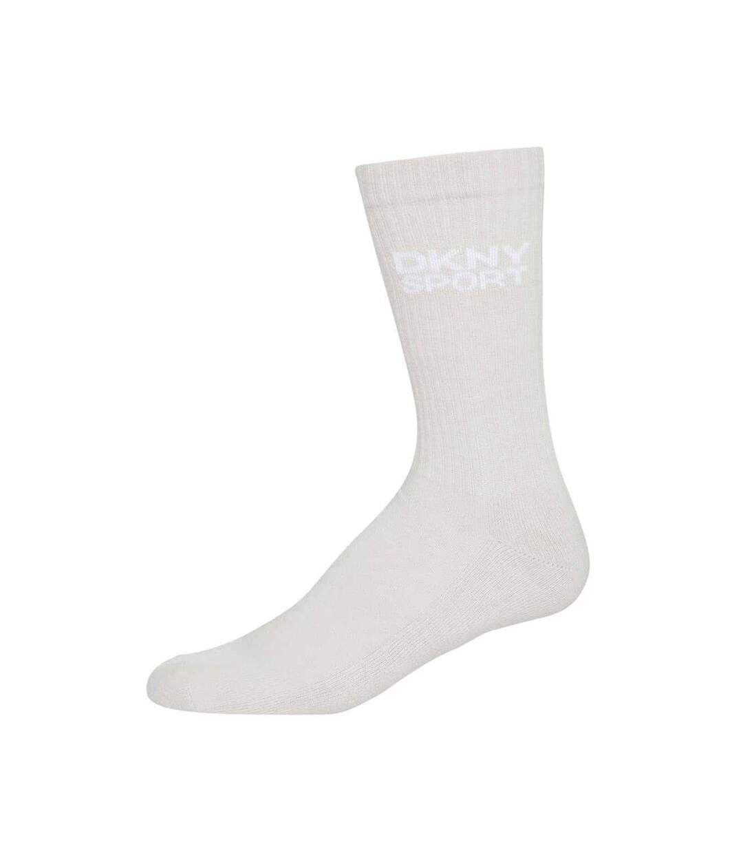 Pack Of 6  Mens Radde Logo Sports Socks  Black White Grey DKNY-4