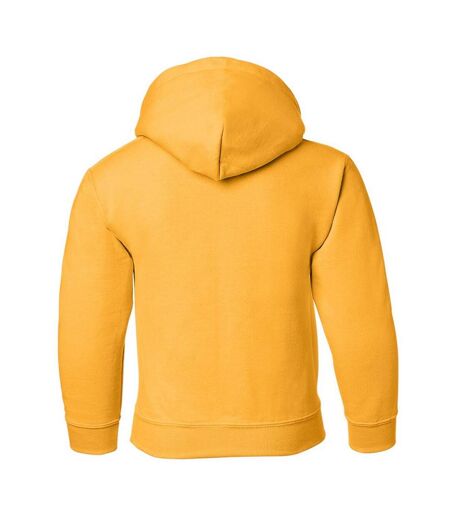 Sweat à capuche unisexe jaune foncé Gildan