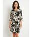 Robe droite courte fleurie fluide-3