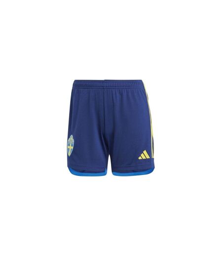 Short De Foot Sport Motif/style Fédération Suédoise De Football Team Femme Bleu Marine Adidas
