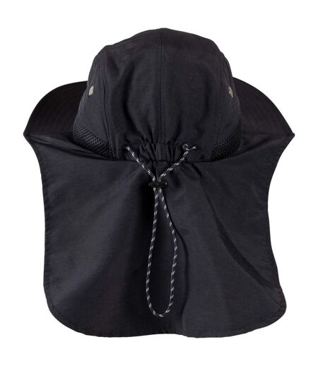 Unisex adult caspian wide brim cap black Trespass