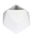 Vase Déco en Céramique Geometrik 19cm Blanc-1