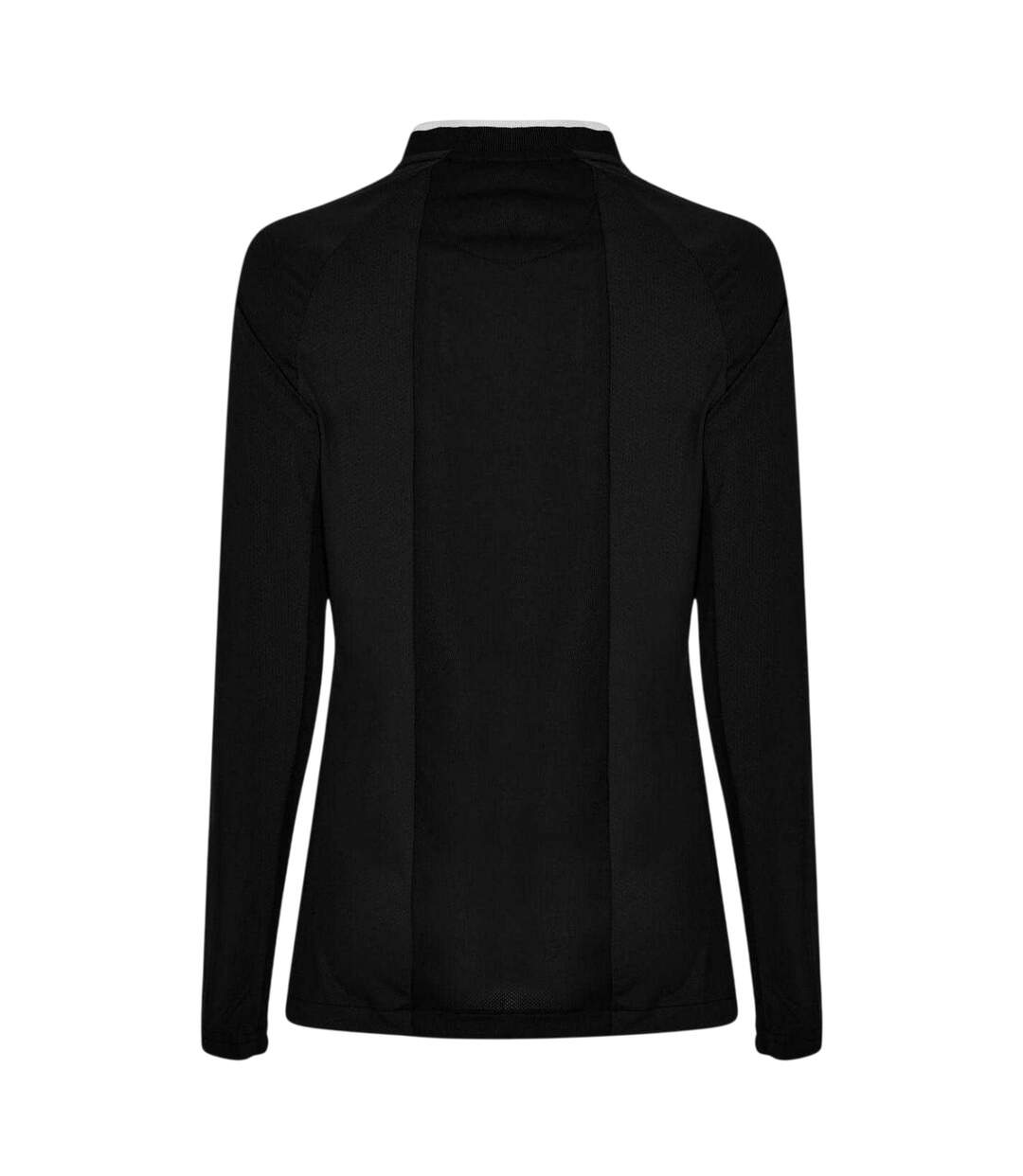 Polo Manches Longues Raglan Femme Noir Castore-2