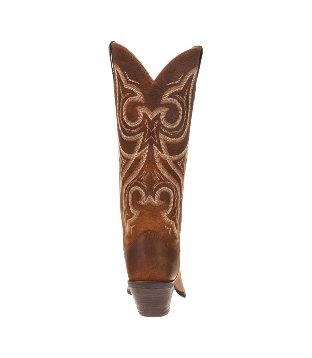 Womens/ladies Crush Full Grain Leather Cowboy Boots Distressed Cognac Durango-2
