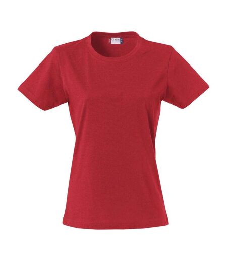 Womens/ladies Plain T-shirt Red Clique