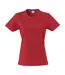 Womens/ladies Plain T-shirt Red Clique-1