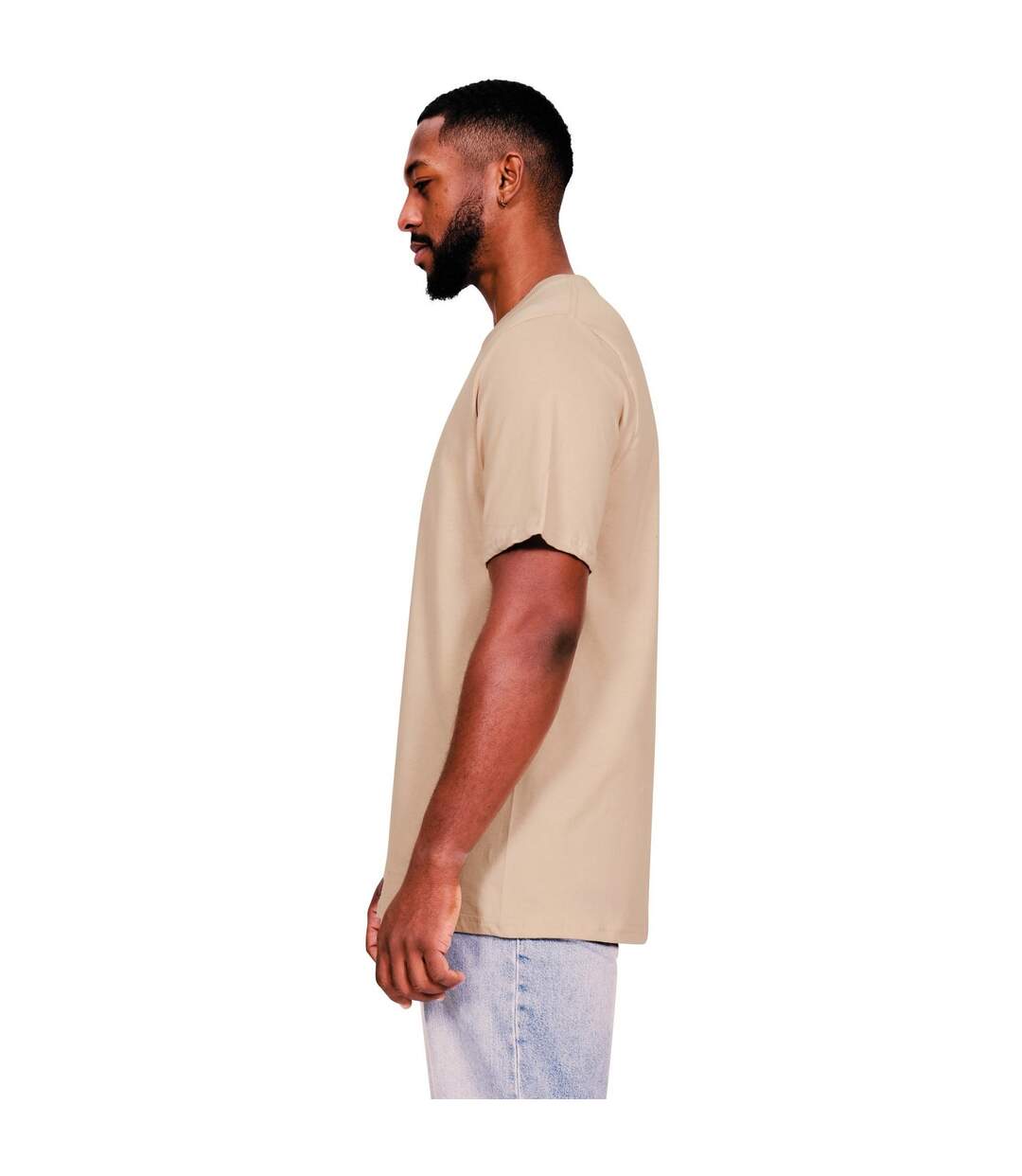 Mens core ringspun cotton tall t-shirt sand Casual Classics-3