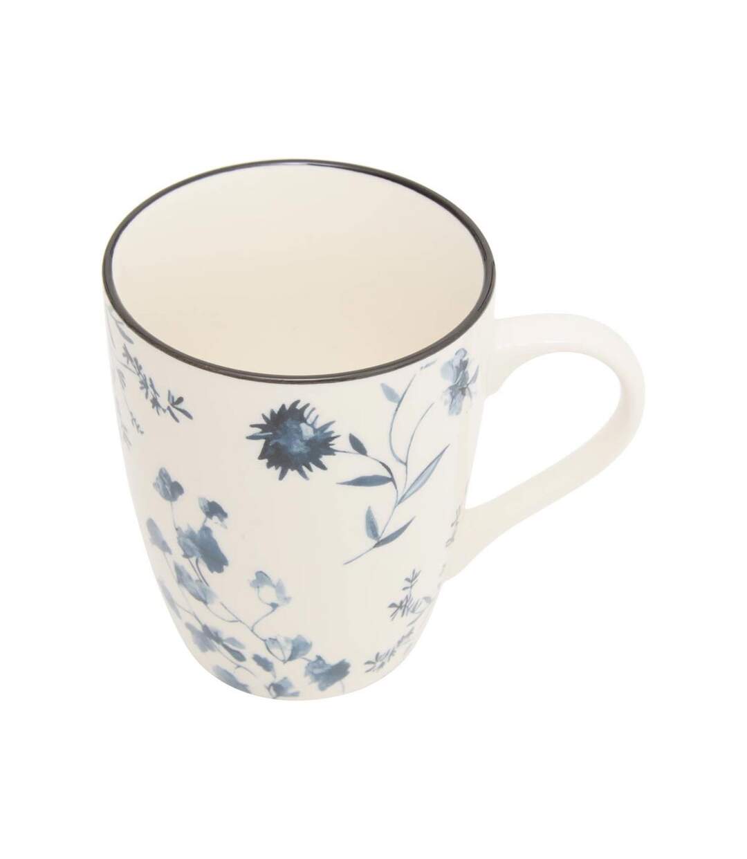 Lot de 6 Mugs en Porcelaine Umami Fleur 31cl Bleu-2