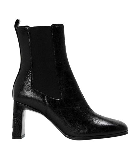 Womens/ladies Giove Leather Chelsea Boots Black Diesel