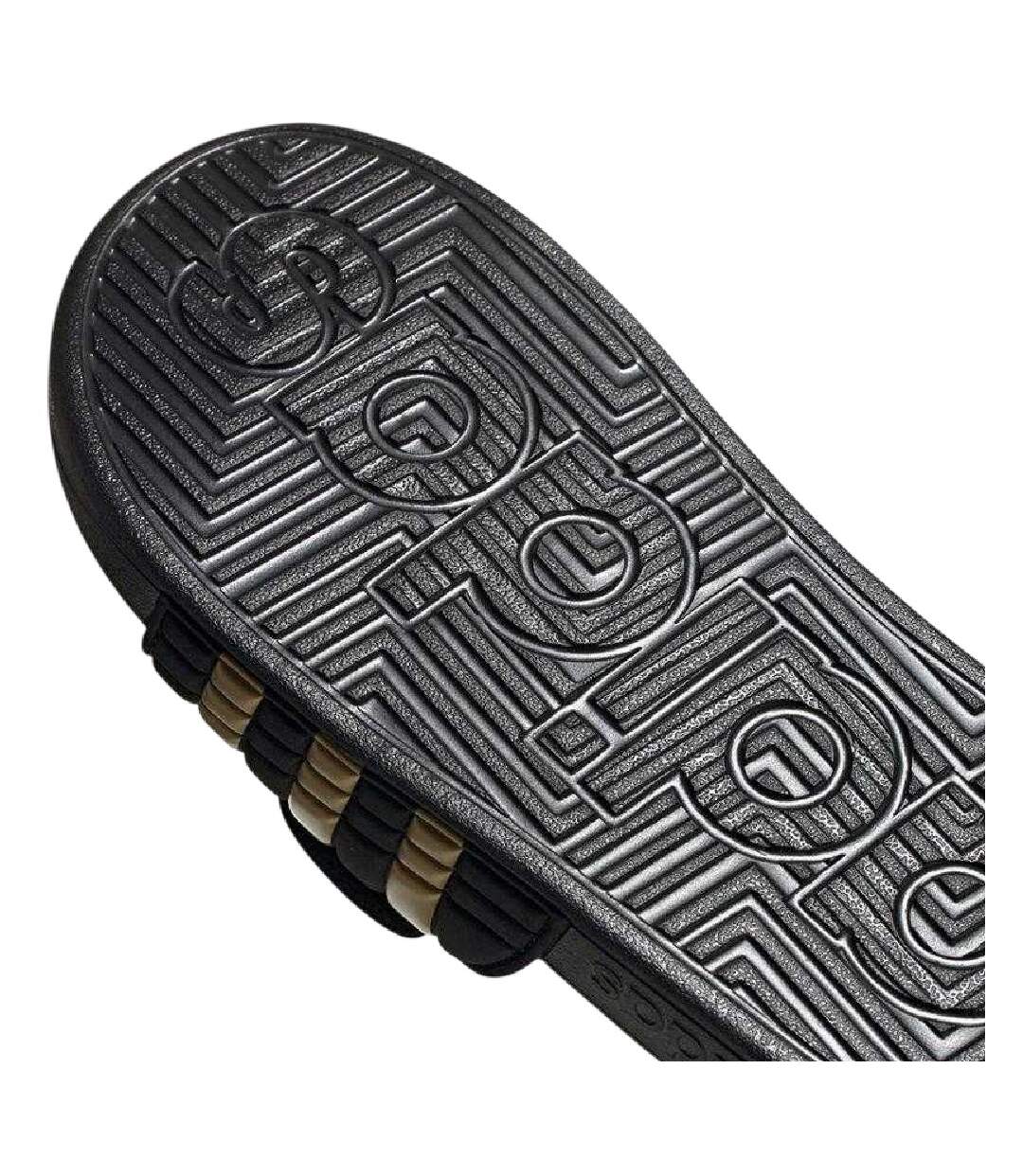 Claquettes Motif/style 3 Rayures Adissage Homme Noir Doré Adidas-4