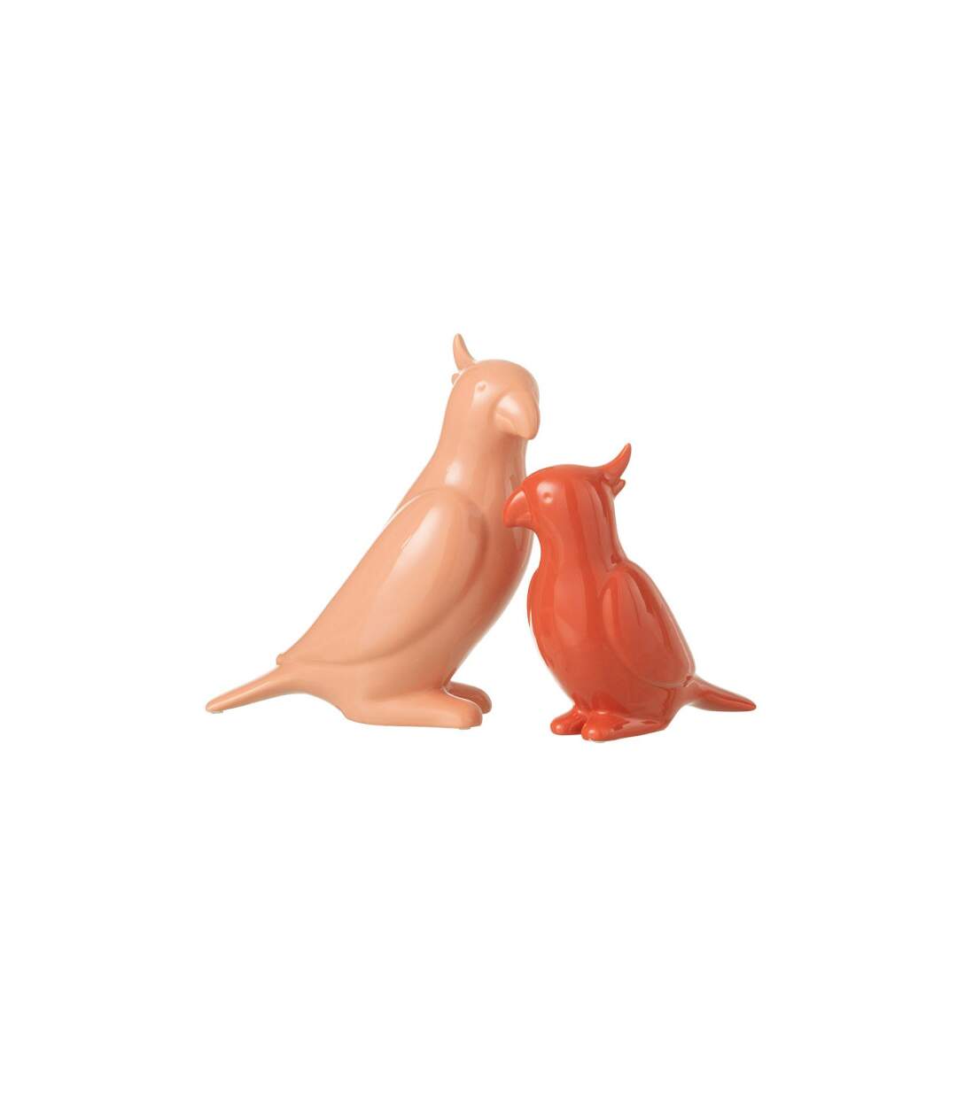Statuette Déco Perroquet 31cm Pêche-2