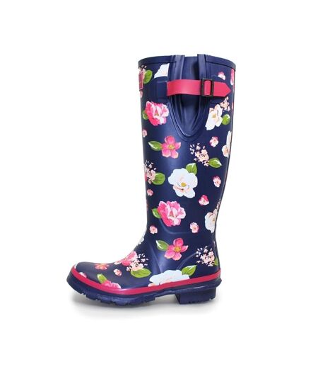 Bottes de pluie femme bleu / blanc / rose Lunar