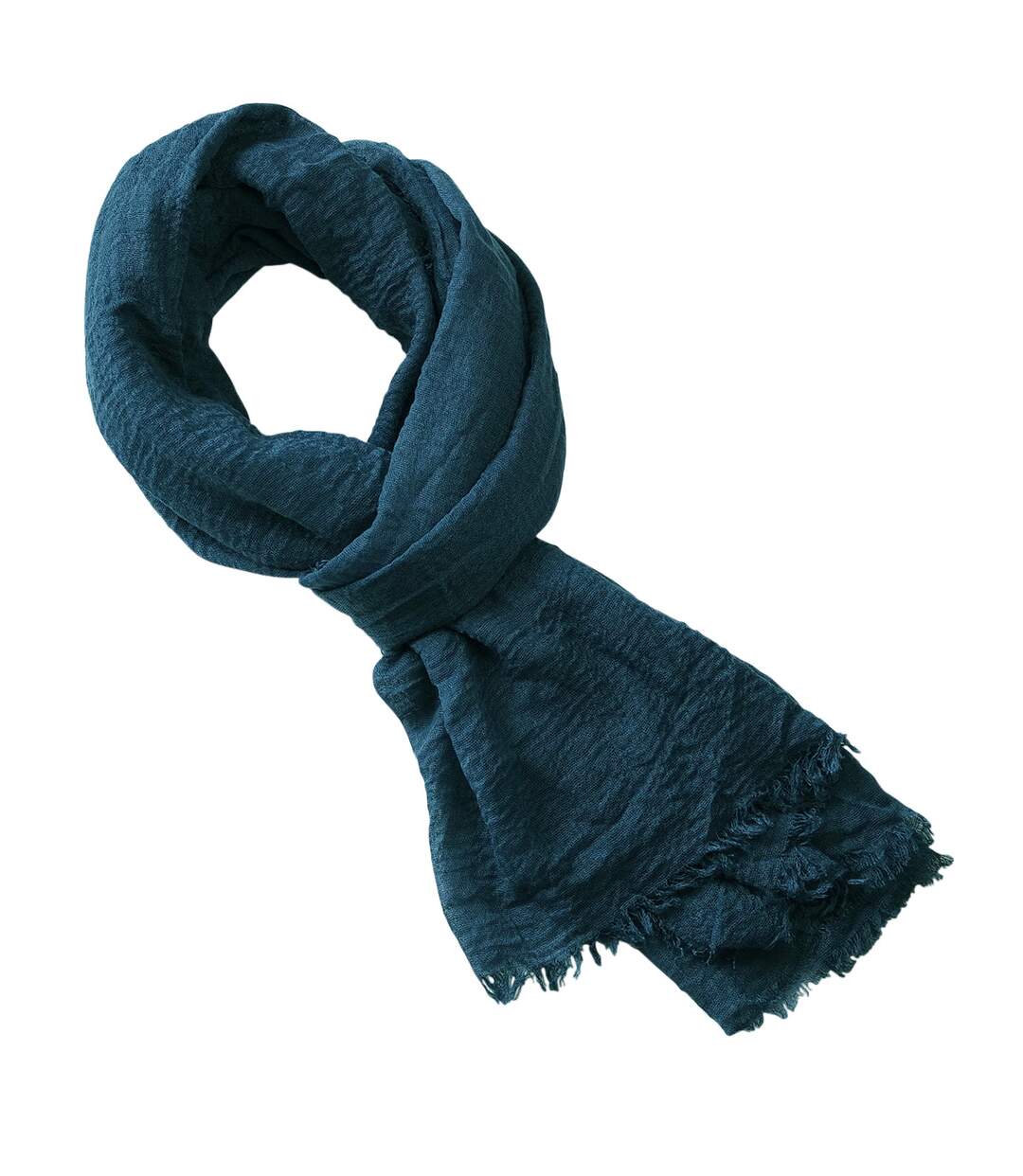 Cheche froissé uni écharpe foulard Homme Femme-1