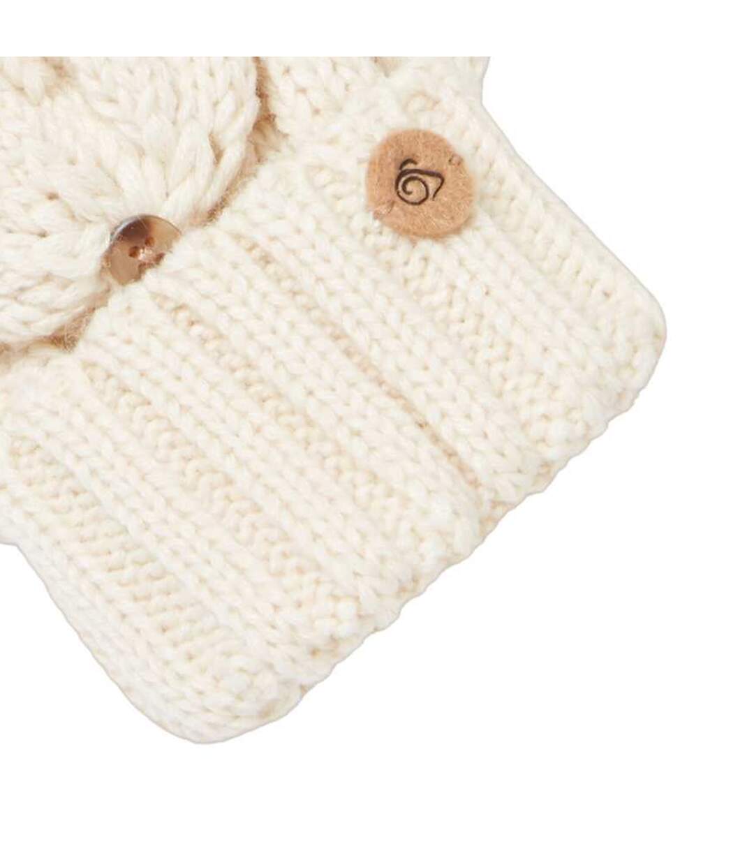 Womens/ladies Brock Knitted Mittens Calico Craghoppers-2