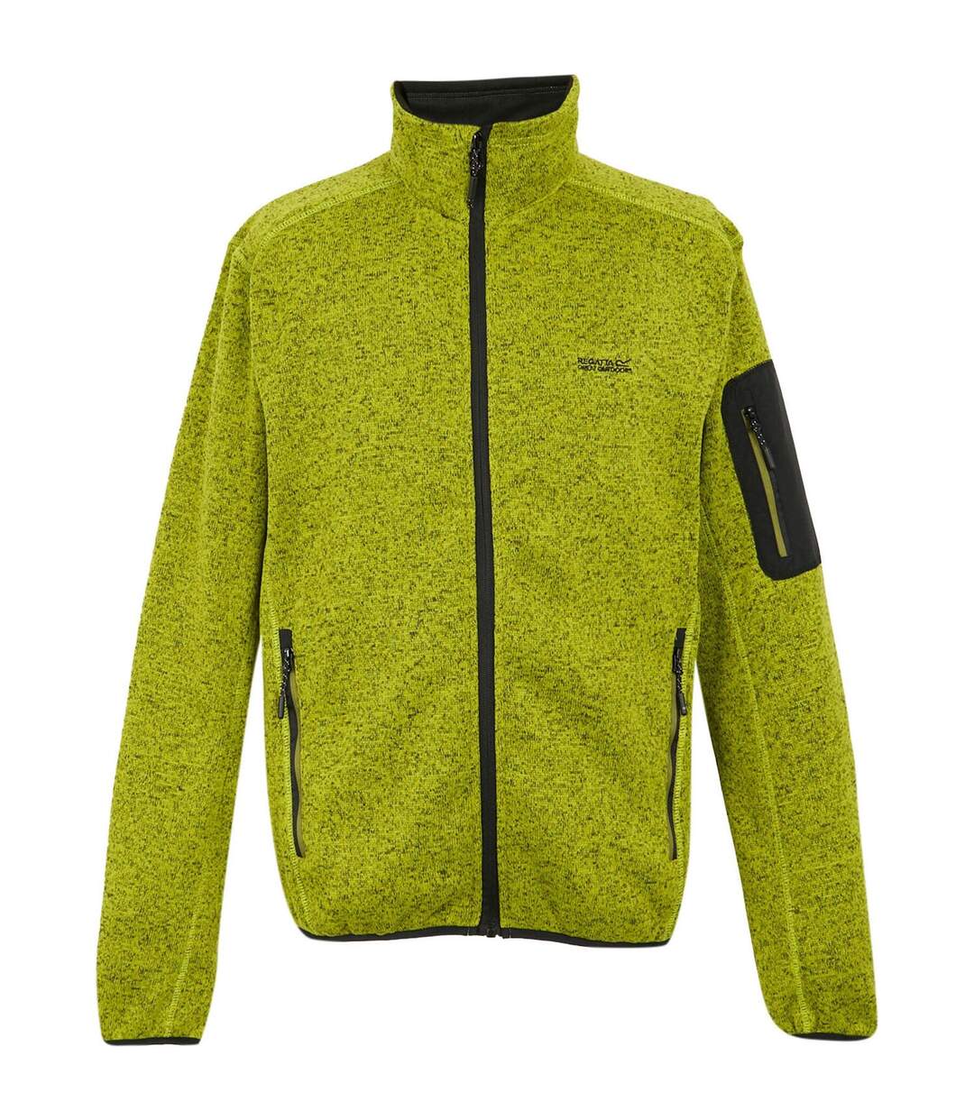 Mens Newhill Marl Full Zip Fleece Jacket Grenoble Green Regatta-2