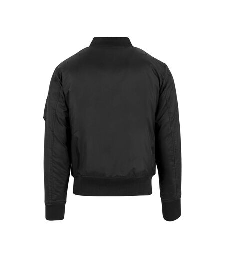 Build Your Brand Mens Contrast Bomber Jacket (Black) - UTRW5670