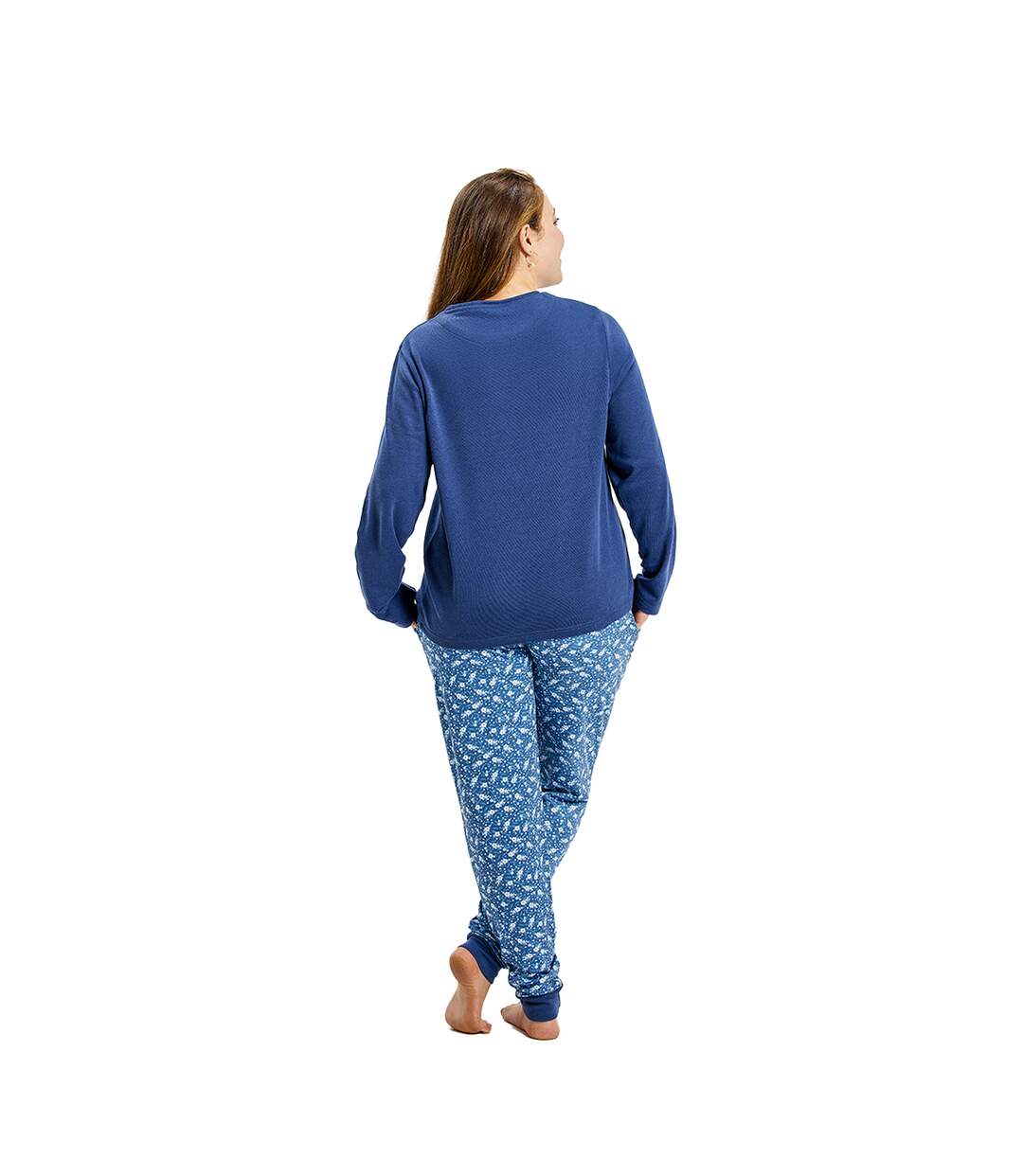 Women's long-sleeved winter round neck pajamas MU4-3