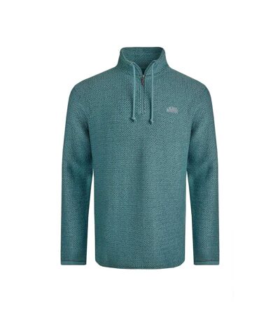 Mens cruiser macaroni quarter zip pullover mineral blue Weird Fish