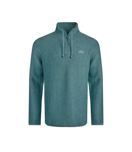 Mens cruiser macaroni quarter zip pullover mineral blue Weird Fish