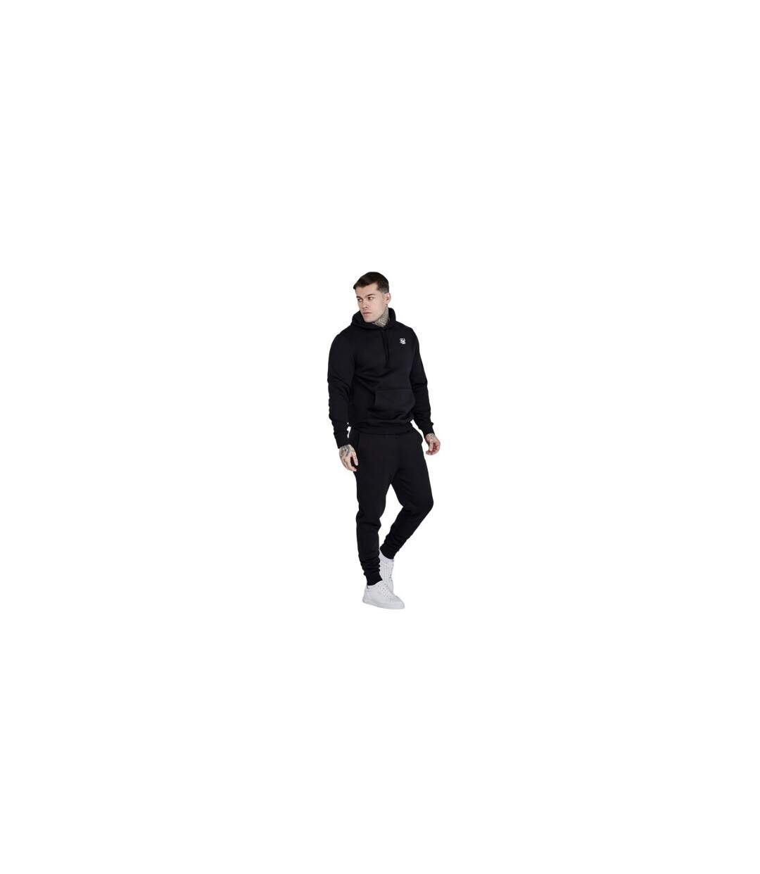 Mens Casual Hoodie Black SikSilk-1