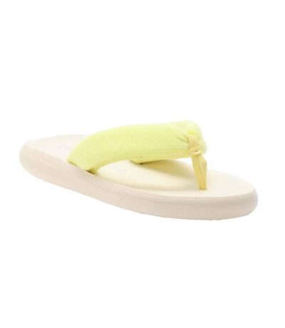 Womens/ladies sunset puff flip flops yellow Rocket Dog