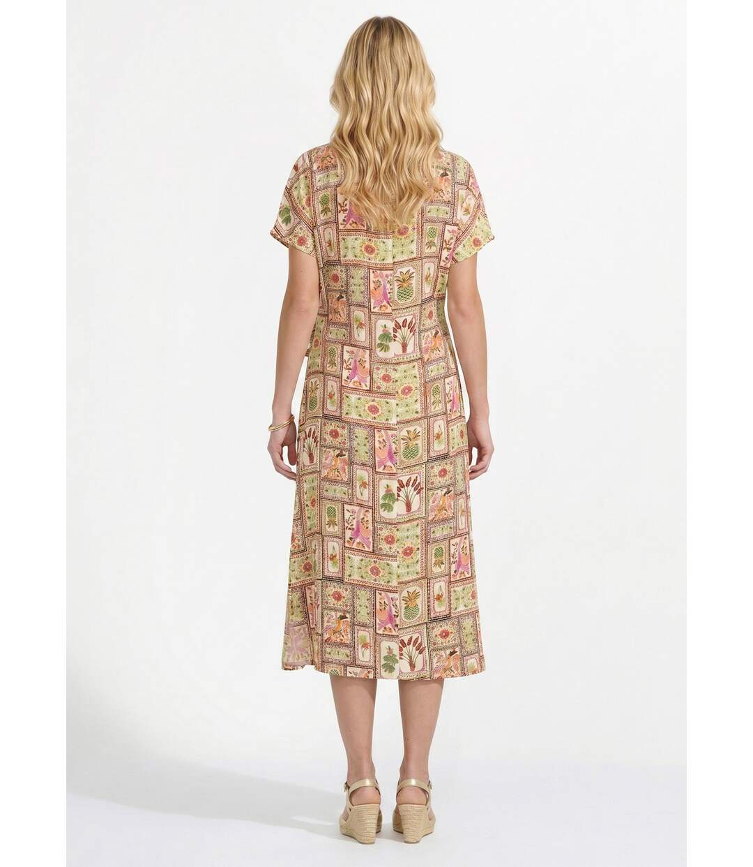 Robe longue imprimée décolleté cache-c¿ur-2