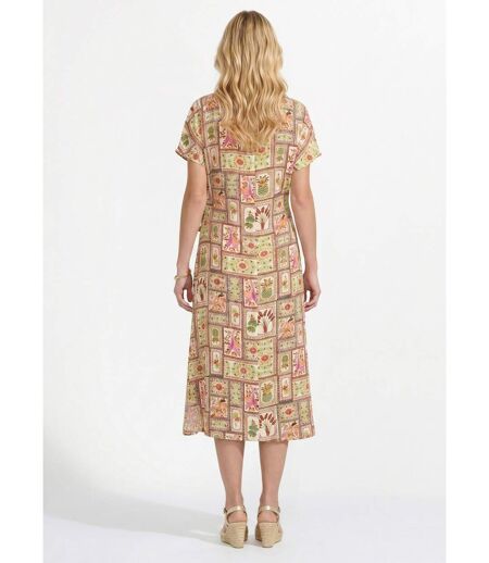 Robe longue imprimée décolleté cache-c¿ur