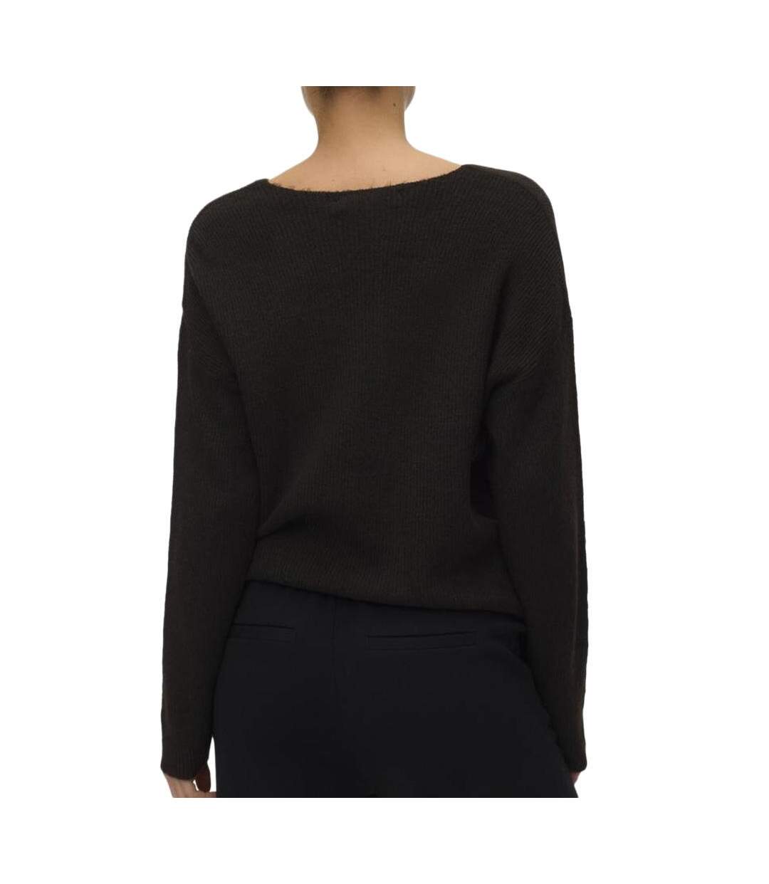 Pull marron femme vero moda crewlefile-2