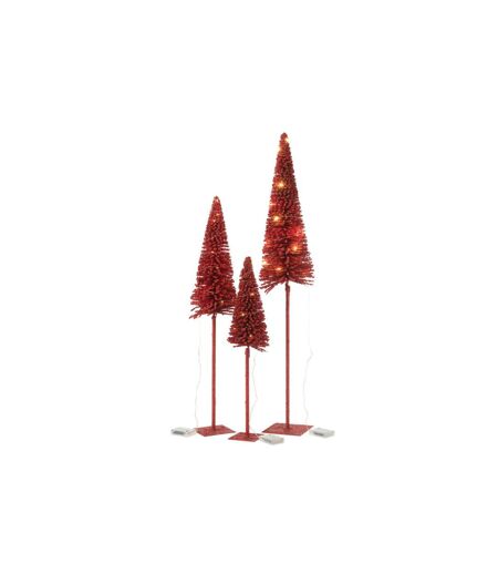 Statuette Déco à LED  Sapin 58cm Rouge