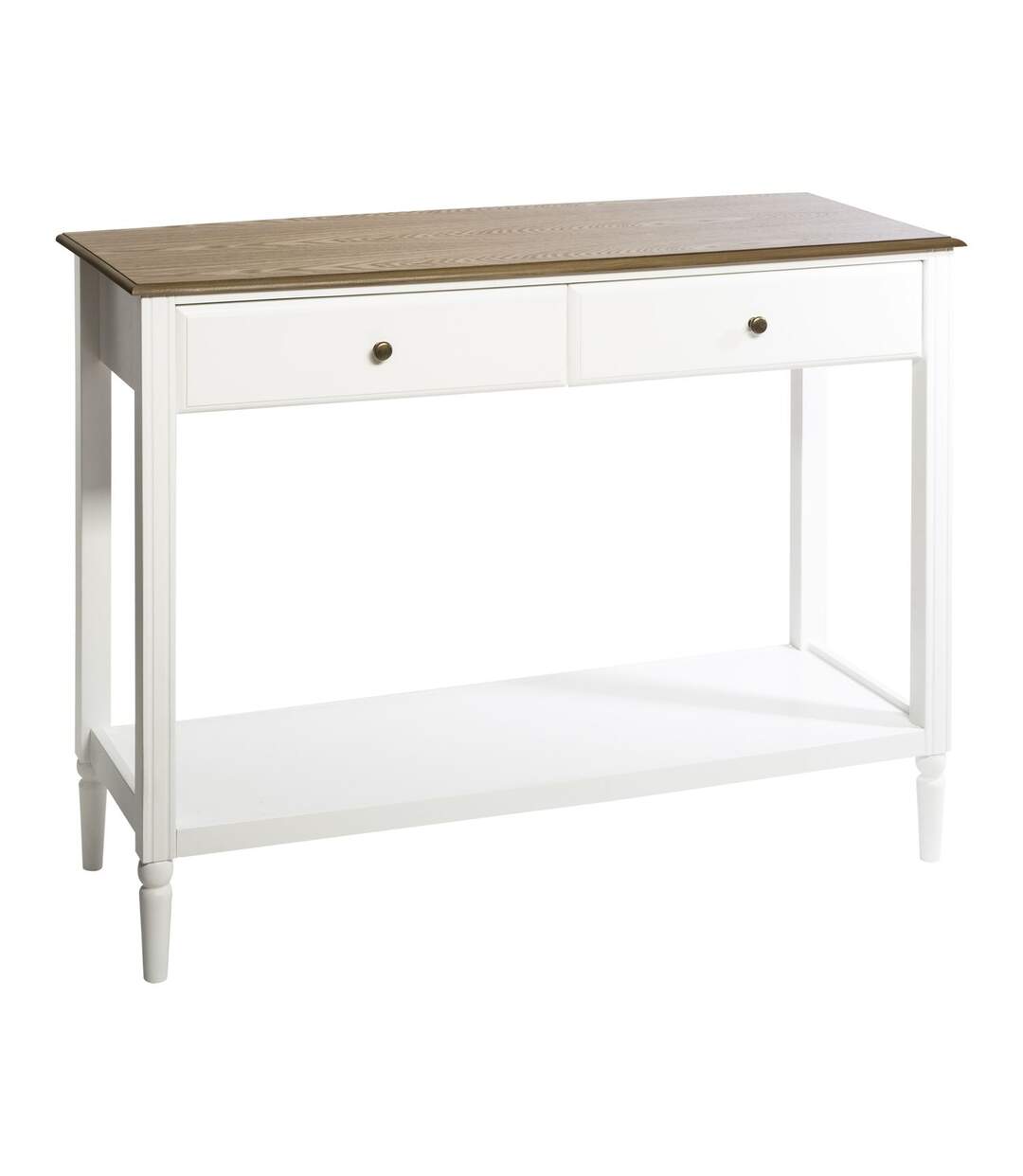 Console design bois Solen - L. 110 x H. 85 cm - Blanc-1