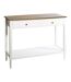 Console design bois Solen - L. 110 x H. 85 cm - Blanc-1