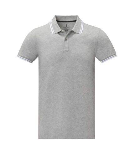 Elevate Mens Amarago Short-Sleeved Polo Shirt (Heather Grey)