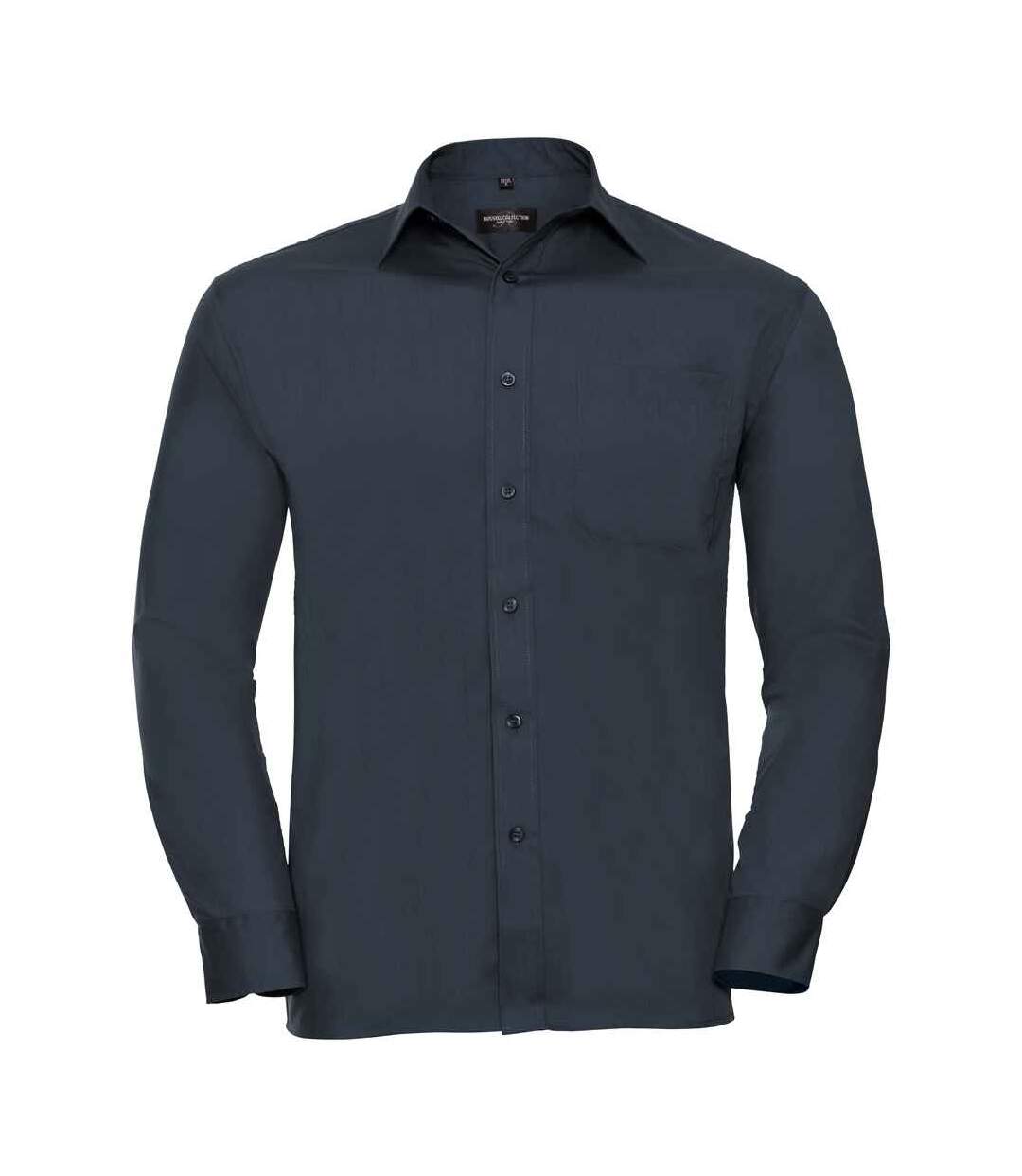 Chemise Classic Homme Bleu Marine Français Russell Collection-1