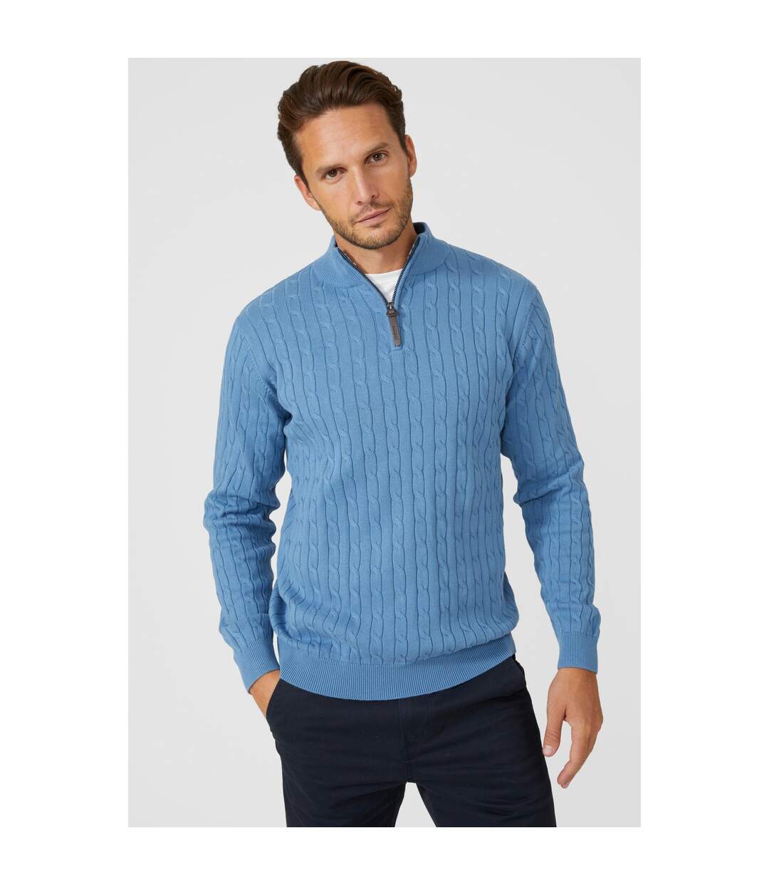 Pull homme bleu Maine-1