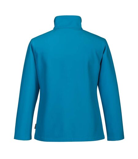 Womens/ladies Soft Shell Jacket Aqua Portwest
