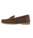 Womens/ladies Forli Leather Deck Shoes Brown Moretta-3