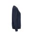 Womens/ladies Crew Neck Sweatshirt Navy Cottover-4