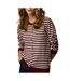 Gilet bordeaux/blanc femme pieces nora-1