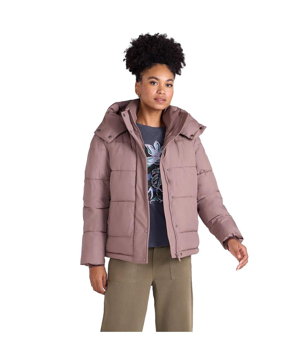 Doudoune Maeve Femme Taupe Animal-2