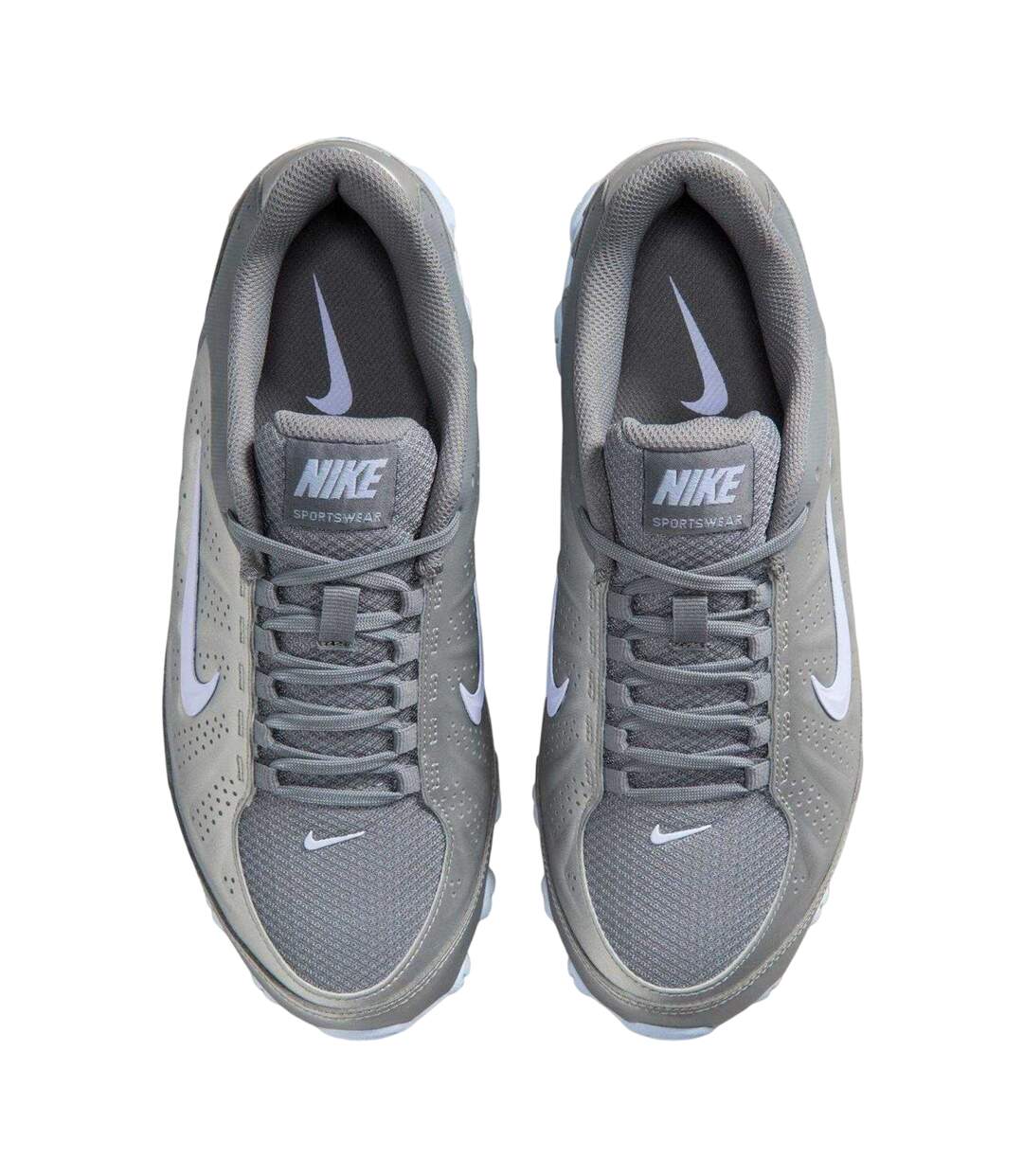 Womens/ladies Logo Trainers Metallic Silver Hydro Blue Nike-3