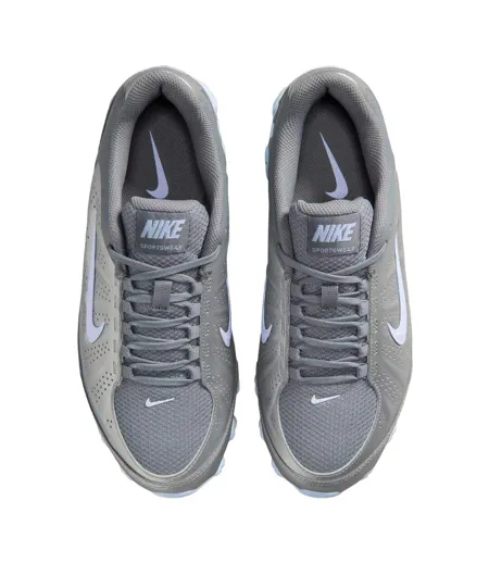 Womens/ladies Logo Trainers Metallic Silver Hydro Blue Nike