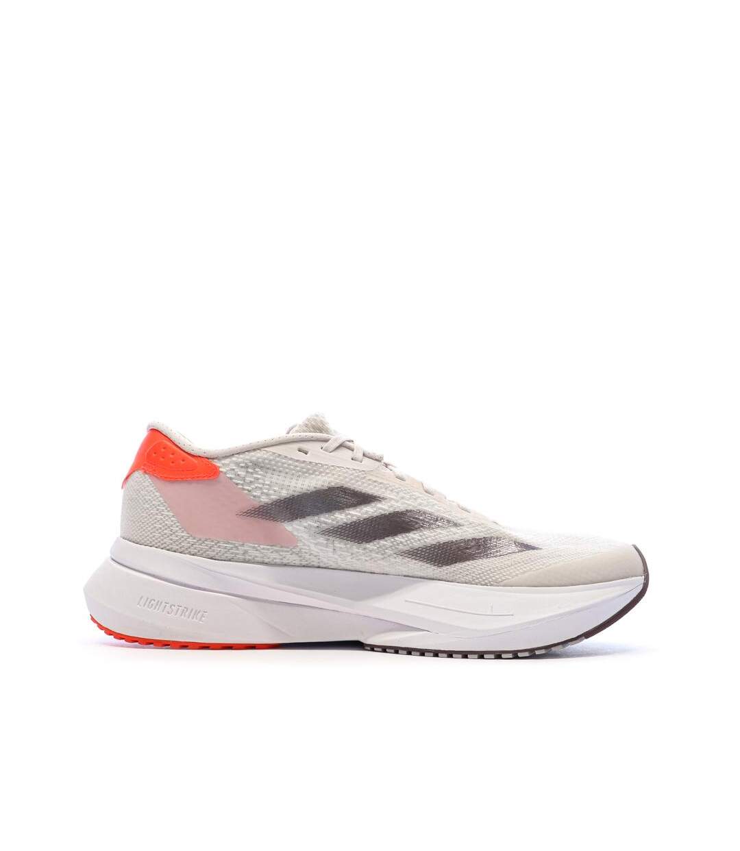 Chaussures de running blanches/roses femme adidas adizeros-2