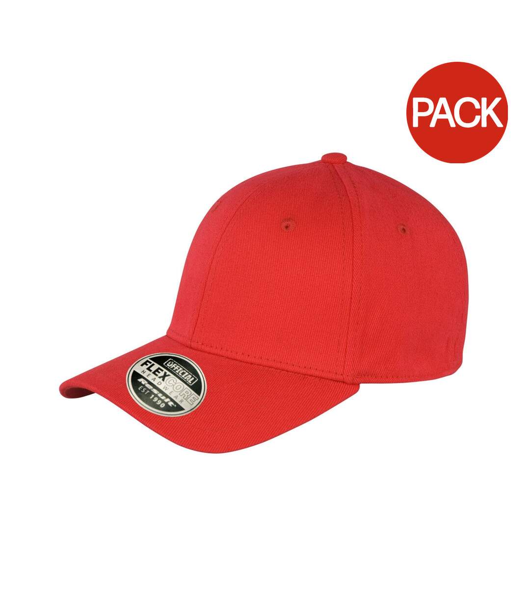 Lot de 2  casquettes kansas adulte rouge Result-1