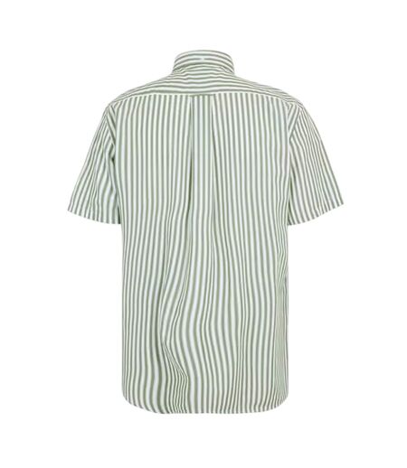 Chemise Manches Courtes Motif/style À Rayures Homme Vert Kaki Vert Gant