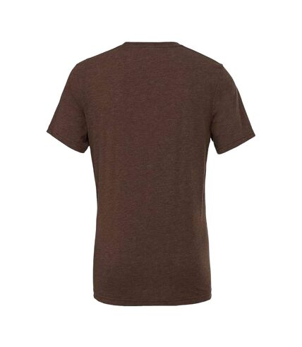 Adults unisex tri-blend t-shirt brown Bella + Canvas